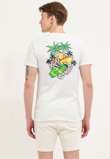 HURLEY Men's Blanc de Blanc Skull Graphic Tee