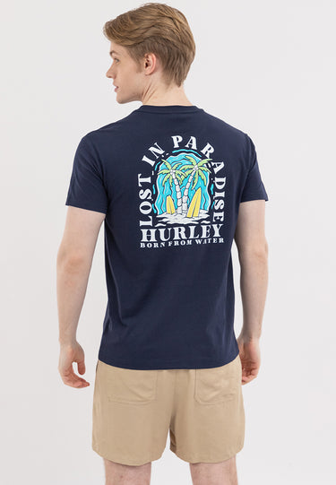 LOST IN PARADISE Men's Black Iris Graphic Tee