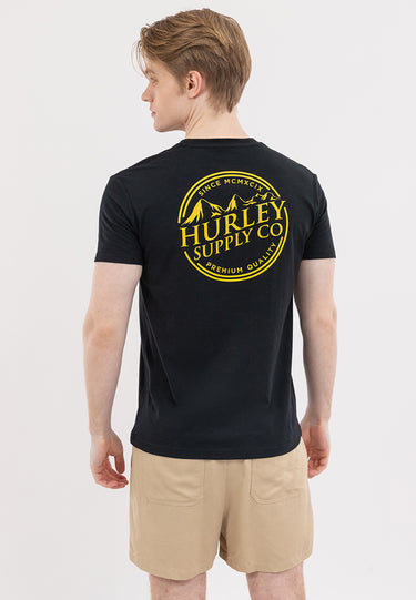 HURLEY SUPPPLY CO Men's Black Graphic Tee
