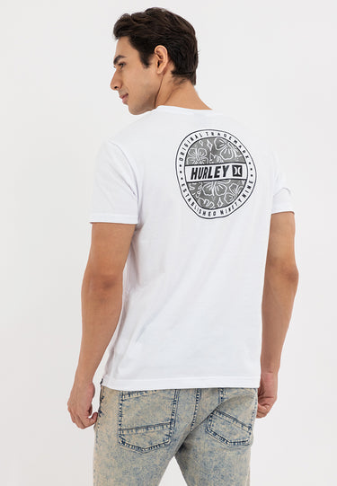 Logo Trademark Established Ninety Nine Graphic Tee White