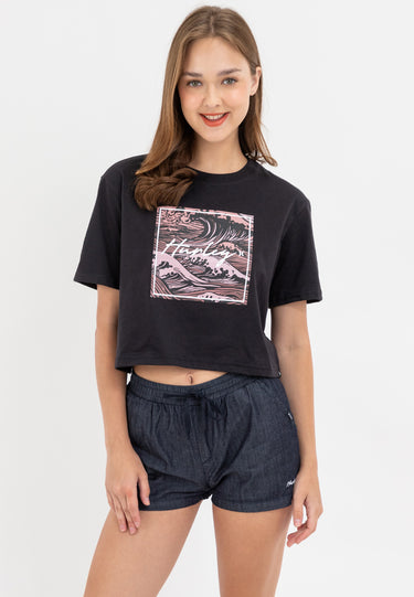 Hurley Logo Boxy Tee Black