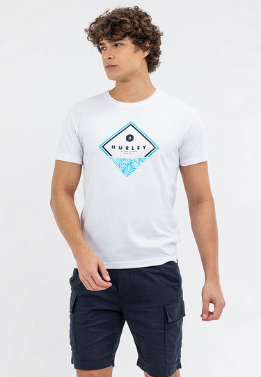 Tropical Lozenge Logo Tee Off White