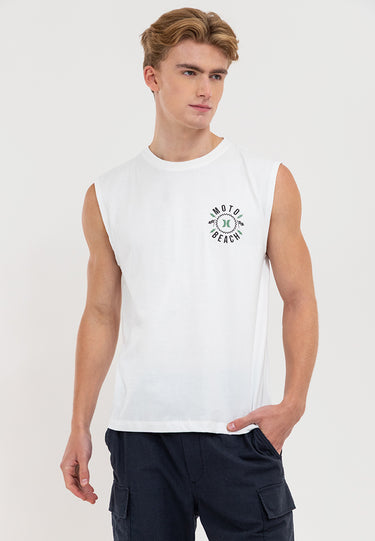 Moto Beach Logo Muscle Tank