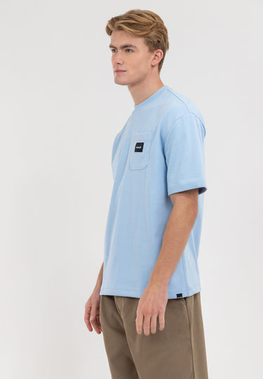 Loose Fit Pocket Tee with Logo Patch