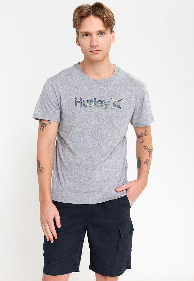 Hurley Men's Bnz Blended Tee - Casual Short Sleeve T-Shirt With Chest Embroidery