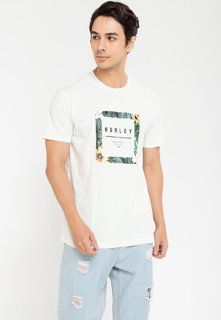 Hurley Men's Canary Green Graphic Tee