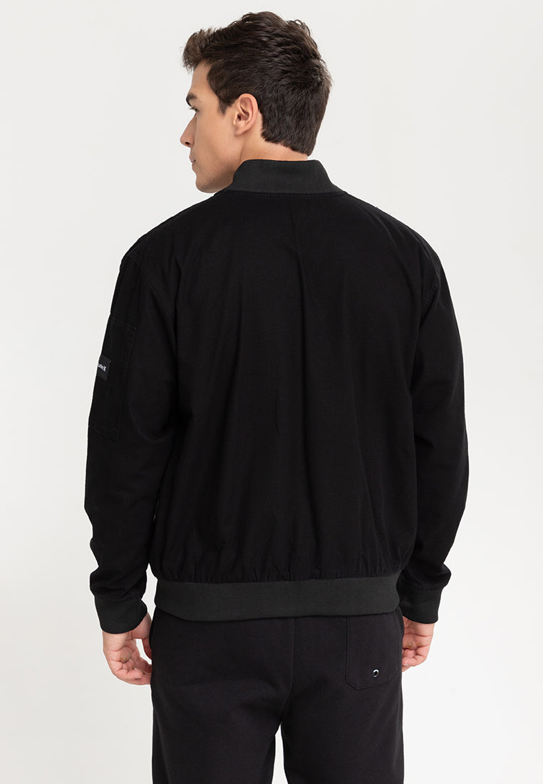 Canvas bomber jacket mens discount