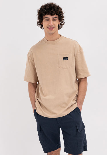 MEN'S HURLEY BEIGE GRAPHIC TEE