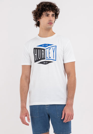 HURLEY SPELL OUT Men's Off White Graphic Tee