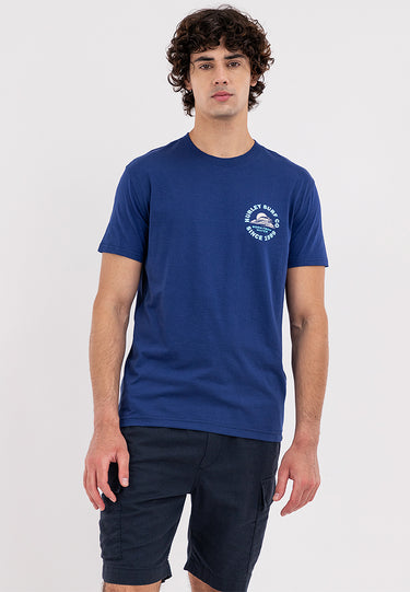 HURLEY SURF CO Men's Classic Blue Graphic Tee
